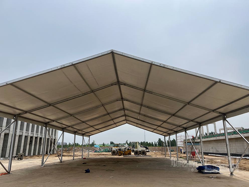 中國建業安全月啟動儀式使用鄭州篷房租賃搭建的臨時篷房