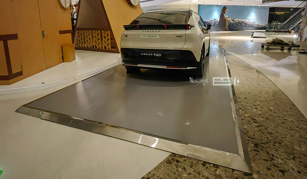 華熠地臺租賃鋪設萬象城領克新能源車展現場